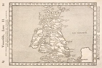 Lot 364 - British Isles. De Belleforest (Francois & Ruscelli Girolamo), Des Isles de Bretagne..., 1575