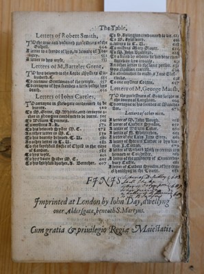 Lot 100 - Coverdale (Miles), Certain most godly, fruitful, and comfortable letters of... Martyrs of God, 1564