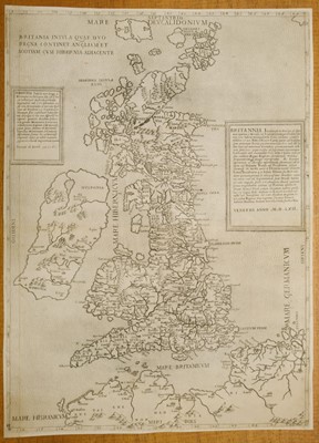 Lot 361 - British Isles. (Bertelli F. & Lily G.), Britania Insula quae duo Regna continet..., Venice 1562
