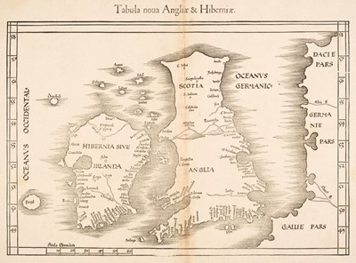 Lot 372 - British Isles. Waldseemuller (Martin), Tabula nova Angliae & Hiberniae, Vienne, 1541