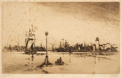 Lot 110 - Mason (Frank Henry, 1876-1965). Harbour Lights: Shields