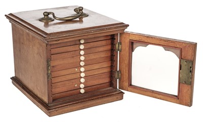 Lot 193 - Cabinet. Victorian medal/coin cabinet