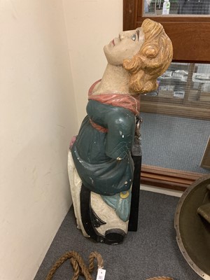 Lot 340 - Ship's Figurehead. 19th century carved figurehead