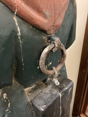 Lot 340 - Ship's Figurehead. 19th century carved figurehead