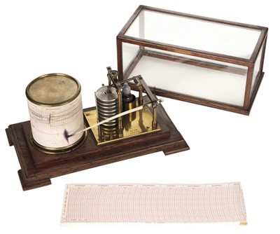 Lot 319 - Barograph. 1920s brass barograph by Ross of London