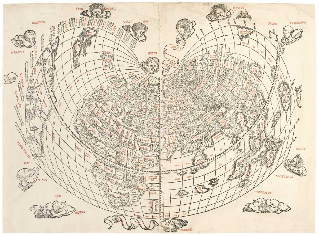 Lot 454 - World. Sylvanus (Bernard), Untitled Map of the World, Venice, 1511