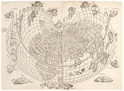 Lot 454 - World. Sylvanus (Bernard), Untitled Map of the World, Venice, 1511