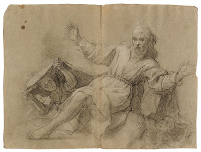 Lot 2 - Bernardi (Pietro, circa 1585/90-1623, attributed). St. Francis receiving the Stigmata, chalk