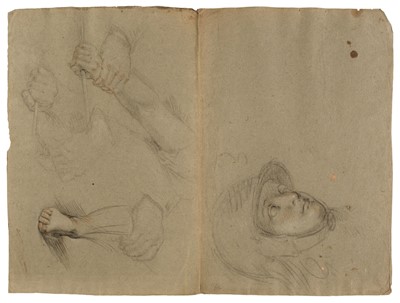 Lot 2 - Bernardi (Pietro, circa 1585/90-1623, attributed). St. Francis receiving the Stigmata, chalk