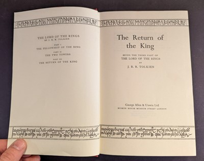 Lot 888 - Tolkien (J.R.R.) Lord of the Rings, 3 volumes, 1955-56