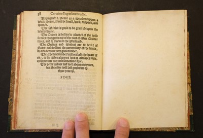 Lot 69 - Taverner (John). Certaine Experiments Concerning Fish and Fruite, 1600