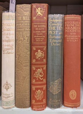 Lot 577 - Dulac (Edmund, illustrator). Princess Badoura, [1913], & 4 others illustrated by Dulac