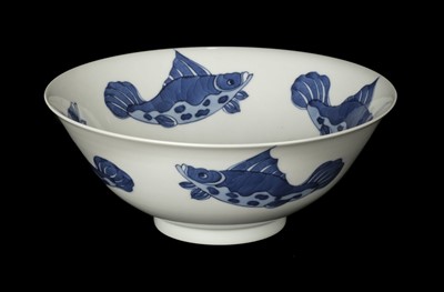 Lot 295 - Bowl. A Chinese porcelain fish bowl, Republic period