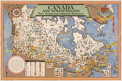 Lot 373 - Canada. Macdonald Gill, Canada and Newfoundland Their Natural and Industrial Resouces, 1942