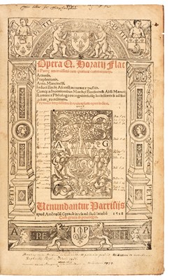 Lot 238 - Horatius Flaccus (Quintus). Opera..., 1528