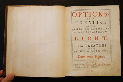 Lot 130 - Newton (Isaac). Opticks: Or, A Treatise of the Reflexions, Refractions, Inflexions, etc ..., 1704