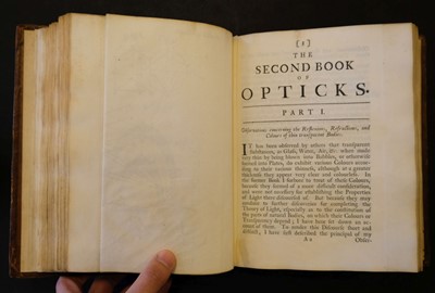 Lot 130 - Newton (Isaac). Opticks: Or, A Treatise of the Reflexions, Refractions, Inflexions, etc ..., 1704