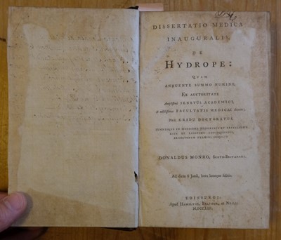 Lot 147 - Black (Joseph). Dissertatio medica inauguralis..., 1754