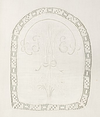 Lot 398 - Linen. A collection of monogrammed table and bed linen, 19th/early 20th century