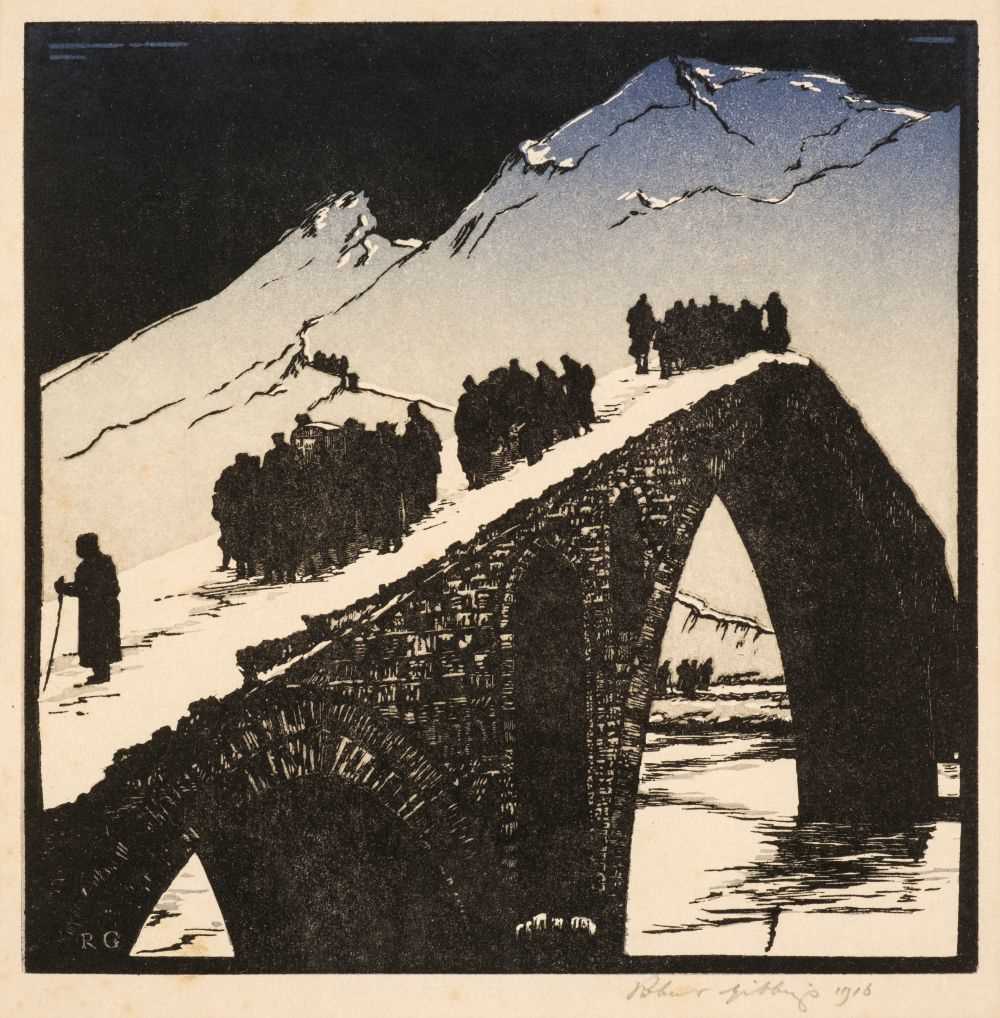 Lot 198 - Gibbings (Robert, 18889-1958). The Retreat from Serbia, 1916