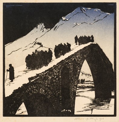 Lot 198 - Gibbings (Robert, 18889-1958). The Retreat from Serbia, 1916