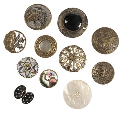 Lot 358 - Buttons. A collection of buttons and other fastenings, 18th-20th century