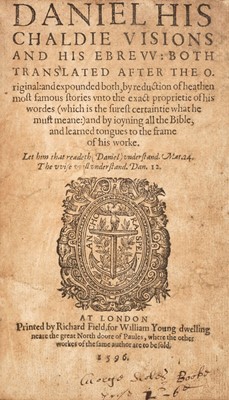 Lot 204 - Broughton (Hugh, translator). Daniel His Chaldie Visions and His Ebrew