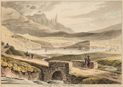 Lot 75 - Scotland. Album of 79 watercolours after William Daniell's Voyage Round Great Britain, circa 1830