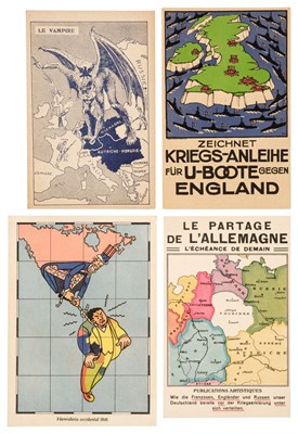 Lot 126 - Political postcards. A collection of political 'map postcards', early-mid 20th century