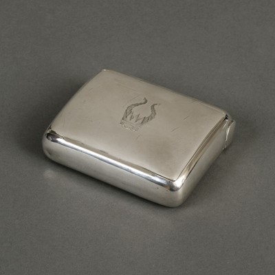 Lot 220 - Tobacco Box. An Edwardian silver tobacco box