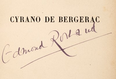 Lot 314 - Rostand (Edmond). Cyrano de Bergerac, 1899, signed
