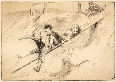 Lot 540 - Soper (Eileen Alice, 1905-1990). Studies of a Small Boy and a Dog and The Slide
