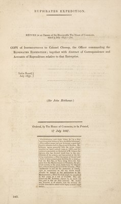 Lot 9 - Euphrates Expedition, 1837