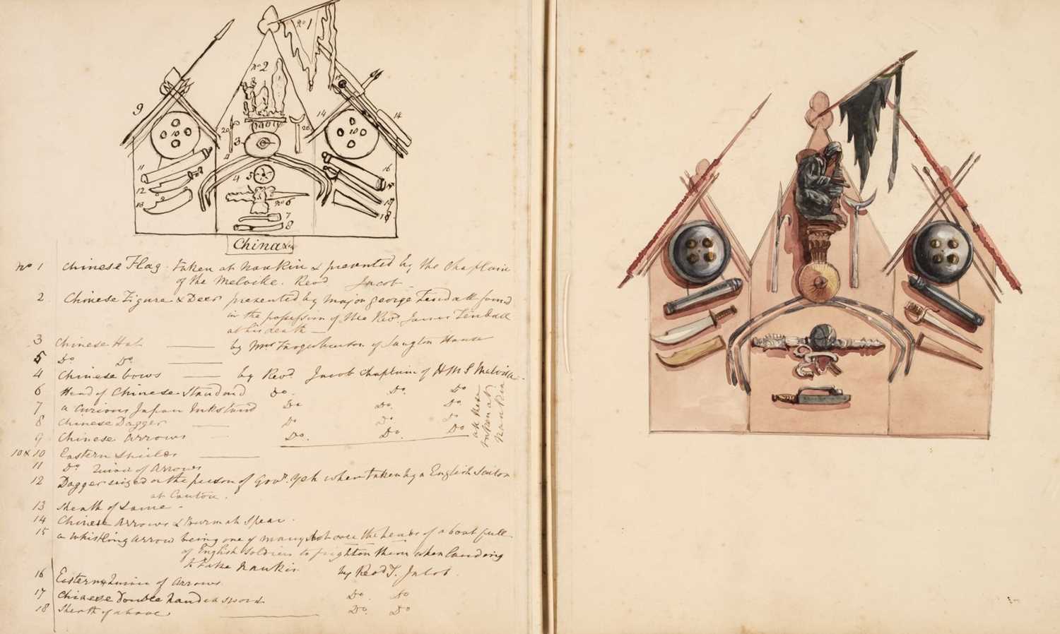Lot 11 - D'Oyly (Charles). Armoury Book, circa 1860