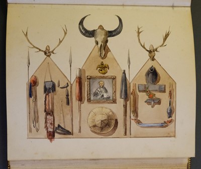 Lot 11 - D'Oyly (Charles). Armoury Book, circa 1860