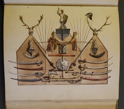 Lot 11 - D'Oyly (Charles). Armoury Book, circa 1860