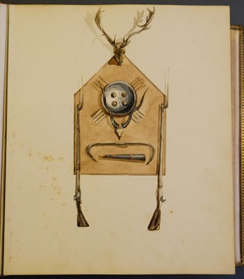 Lot 11 - D'Oyly (Charles). Armoury Book, circa 1860