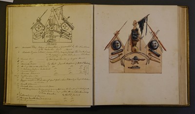 Lot 11 - D'Oyly (Charles). Armoury Book, circa 1860