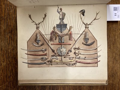 Lot 11 - D'Oyly (Charles). Armoury Book, circa 1860