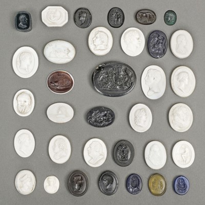 Lot 270 - Grand Tour Intaglios. A collection of late 18th / early 19th century intaglios