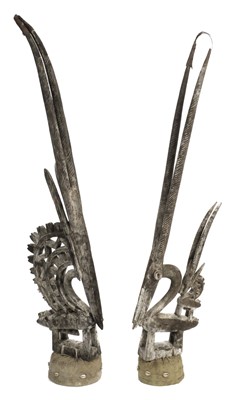 Lot 317 - Bamana. Tji-Wara Society Antelope Headdresses
