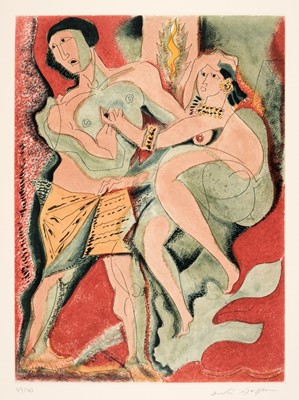 Lot 229 - Masson (André, 1896-1987). Les Amants Celebres, 1979, the complete set of 10 colour etchings