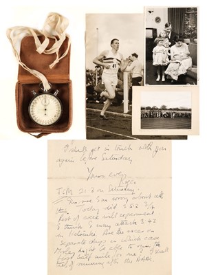Lot 913 - Bannister (Roger, 1929-2018). The non-running Nero Lemania stopwatch