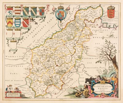 Lot 81 - Blaeu (Johannes). Northamptonshire & Westmorland, circa 1645