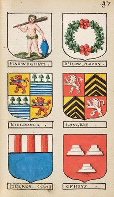 Lot 294 - Heraldry. A volume containing 948 very finely hand-painted continental armorials, c. 1770