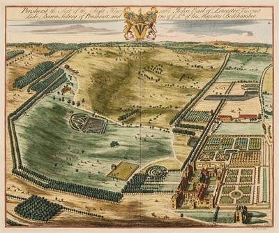 Lot 201 - Kent. Kip (J. & Harris J.), Six aerial prospects of country estates, circa 1728