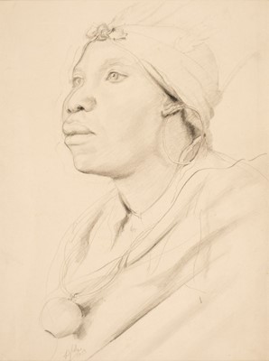 Lot 290 - Wylde (Geoffrey Spencer, 1903-1972). Woman with Hooped Earrings, 1933, & 2 others