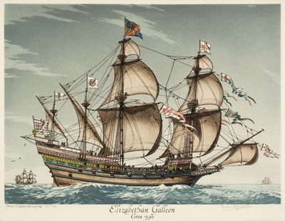 Lot 160 - Terence Henry Lambert (born 1891), 'Elizabethan Galleon circa 1590'