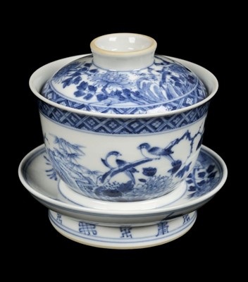 Lot 476 - Chinese Rice Bowl. A 19th century rice bowl, cover and stand