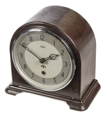 Lot 83 - Military Clock. WWII period Bakelite mantel clock by Smiths, Enfield